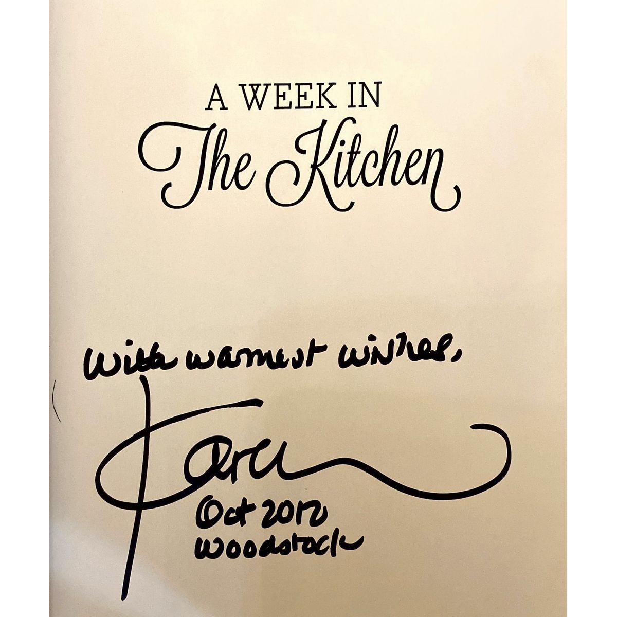 ISBN: 9781431403370 / 1431403377 - A Week in the Kitchen by Karen Dudley, Signed [2012]