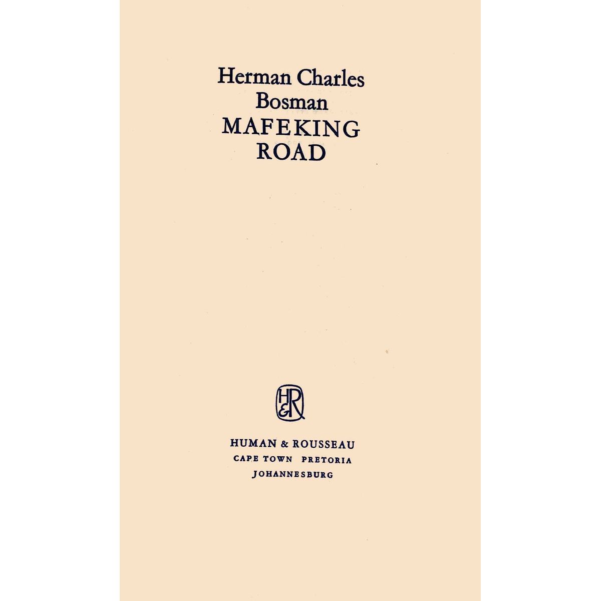 ISBN: 9780798102872 / 079810287X - Mafeking Road by Herman Charles Bosman [1982]